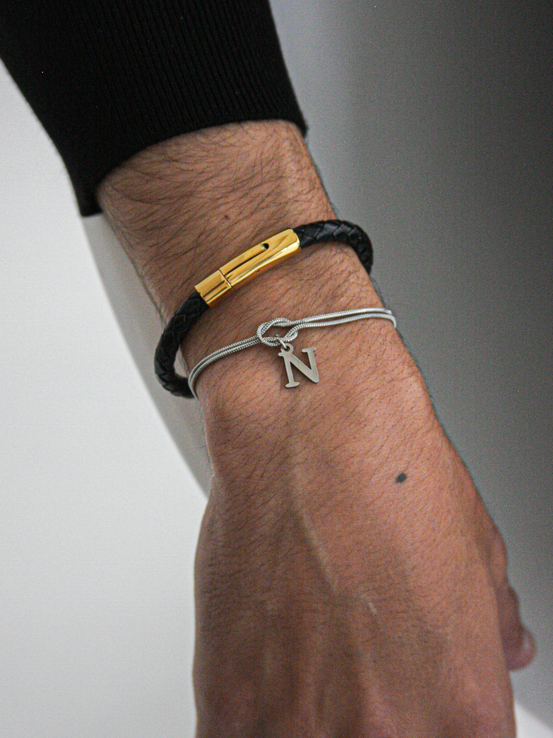 Brazalete Bold con Cuero